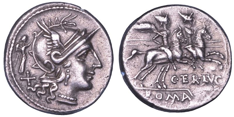 TERENTIA. C. Terentius Lucanus, 147 a.C. Denario.  - Auction Numismatics - Cambi Casa d'Aste