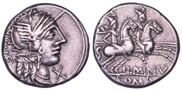 MINUCIA. Q. Minucio Rufo, 122 a.C. Denario.