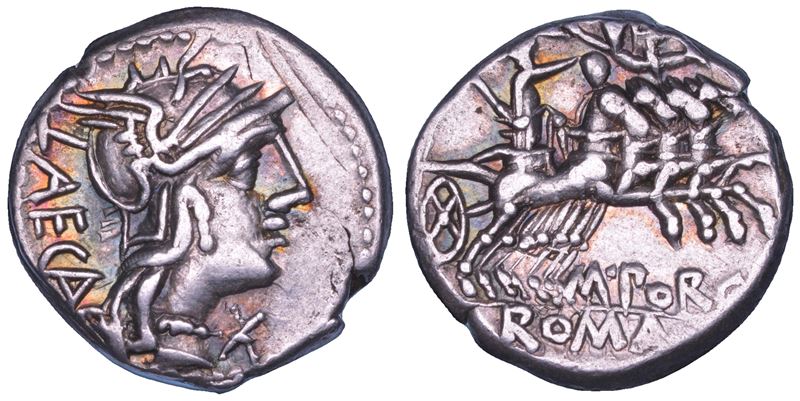 PORCIA. M. Porcius Laeca, 125 a.C. Denario.  - Asta Numismatica - Cambi Casa d'Aste