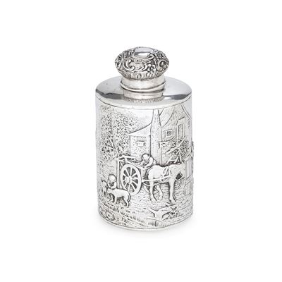 Scatola porta tè, argento fuso e sagomato, Germania (Hanau), XIX-XX secolo