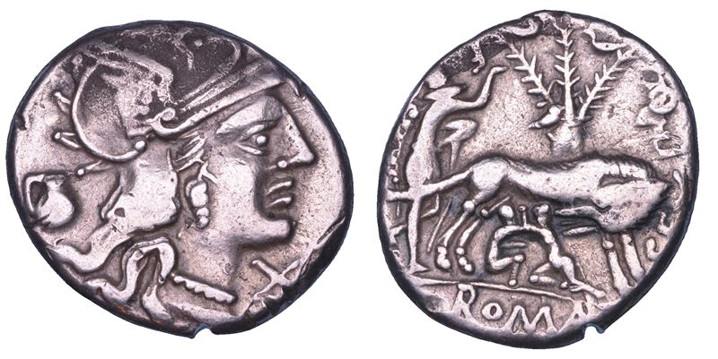 POMPEIA. Sex. Pompius Fostlus, 137 a.C. Denario.  - Asta Numismatica - Cambi Casa d'Aste