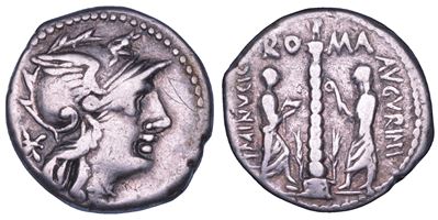 Minucius Augurinus, Denario del 134 a.C.