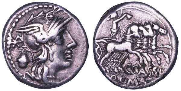 CASSIA. C. Cassius Longinus, 126 a.C. Denario.