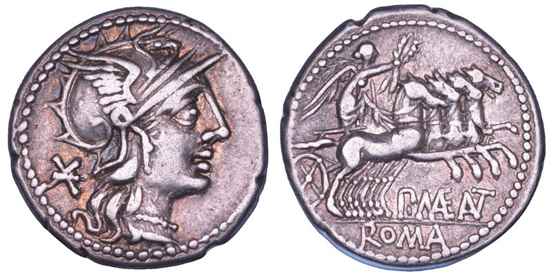 MAENIA. P. Maenius Antiaticus, 132 a.C. Denario.  - Auction Numismatics - Cambi Casa d'Aste