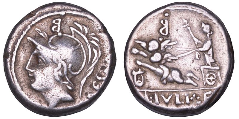 JULIA. L. Julius Caesar, 103 a.C. Denario.