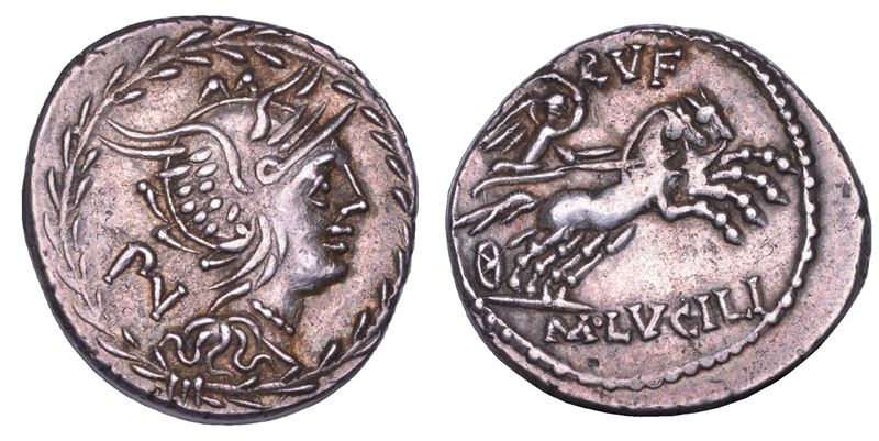LUCILIA. M. Lucilius Rufus, 101 a.C. Denario.  - Auction Numismatics - Cambi Casa d'Aste
