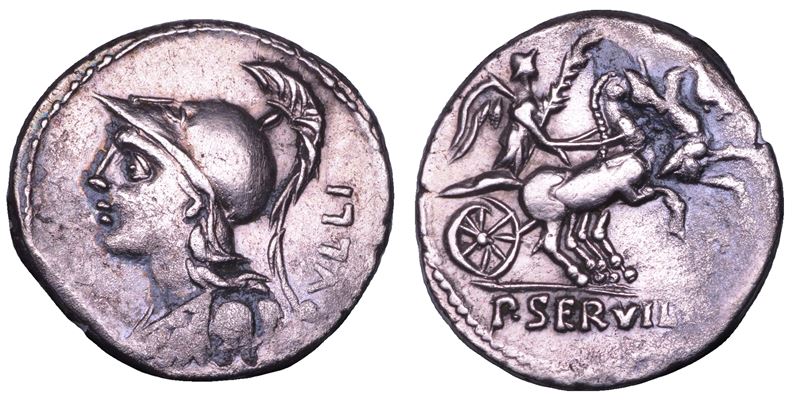SERVILIA. P. Servilius M.f. Rullus, 100 a.C. Denario.  - Asta Numismatica - Cambi Casa d'Aste