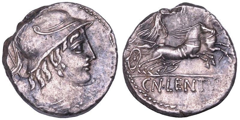 CORNELIA. CN. CORNELIUS LENTULUS MARCELLINUS, 88 a. C. Denario.