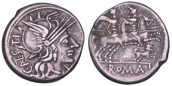 ANTESTIA. C. Antestius, 146 a.C. Denario.