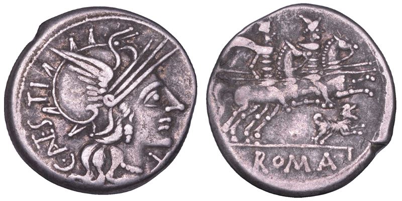 ANTESTIA. C. Antestius, 146 a.C. Denario.