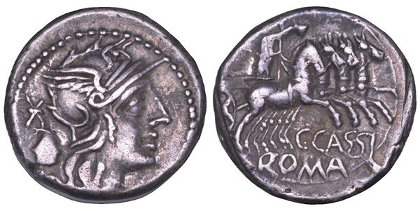 CASSIA. C. Cassius Longinus, 126 a.C. Denario.