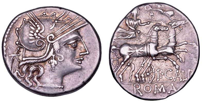 CALPURNIA. P. Calpurnius, 133. Denario.