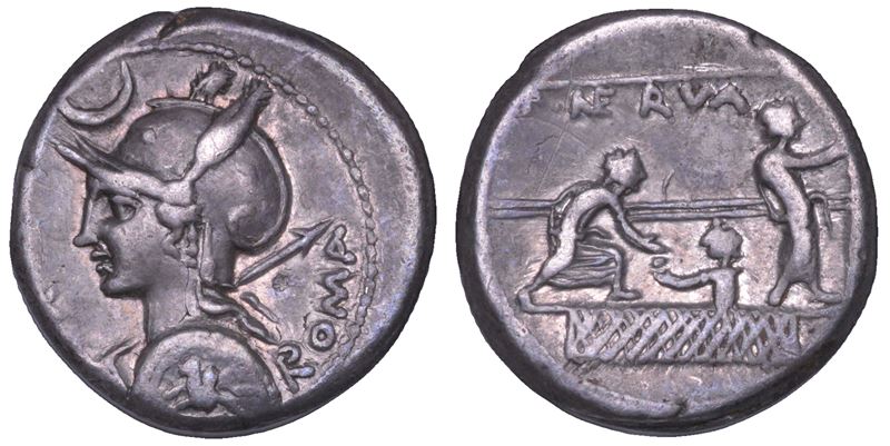 LICINIA. P. Licinius Nerva, 113-112 a.C. Denario.