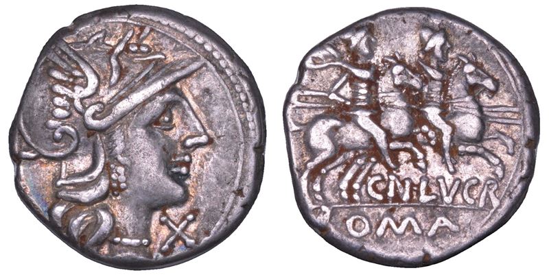 LUCRETIA. Cn. Lucretius Trio, 136 a.C. Denario.  - Auction Numismatics - Cambi Casa d'Aste