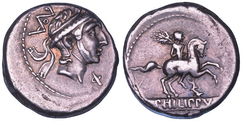 MARCIA. Lucius Marcius Philippus, 113-112 a.C. Denario.  - Auction Numismatics - Cambi Casa d'Aste