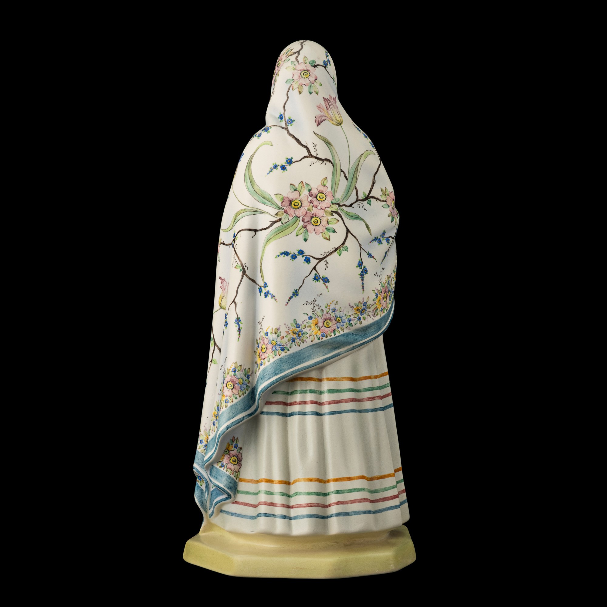 Abele Jacopi - Figura femminile in costume tradizionale ligure (Lenci, Torino, 1935 ca.) in terra...