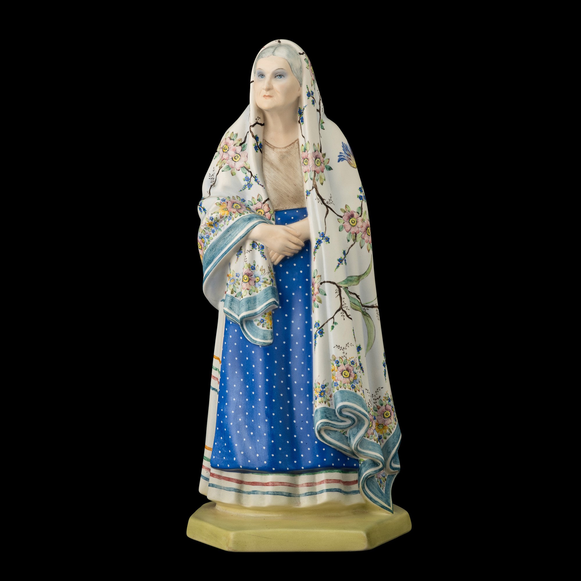 Abele Jacopi - Figura femminile in costume tradizionale ligure (Lenci, Torino, 1935 ca.) in terra...