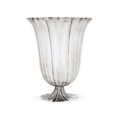 Argenteria veneziana del XX secolo, Vaso in argento fuso e sagomato con bollo fascio littorio (in...