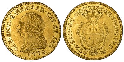 Regno di Sardegna, Carlo Emanuele III di Savoia, Doppietta Sarda 1772