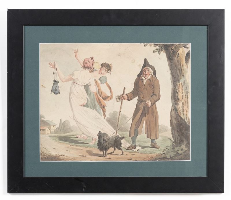 Oh! s'il y voyait. Acquatinta XIX secolo  - Auction Antiques - Cambi Casa d'Aste