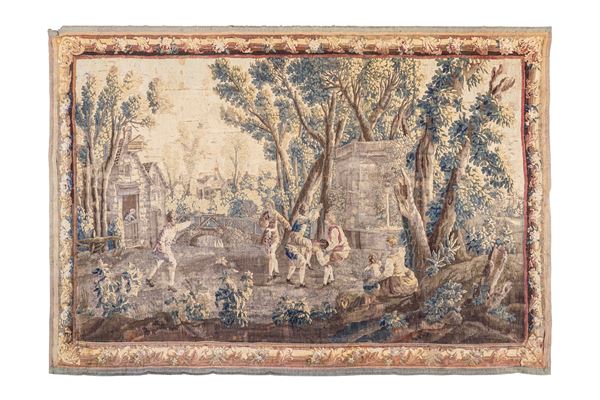 Arazzo manifattura di Aubusson, Francia fine  XVIII secolo