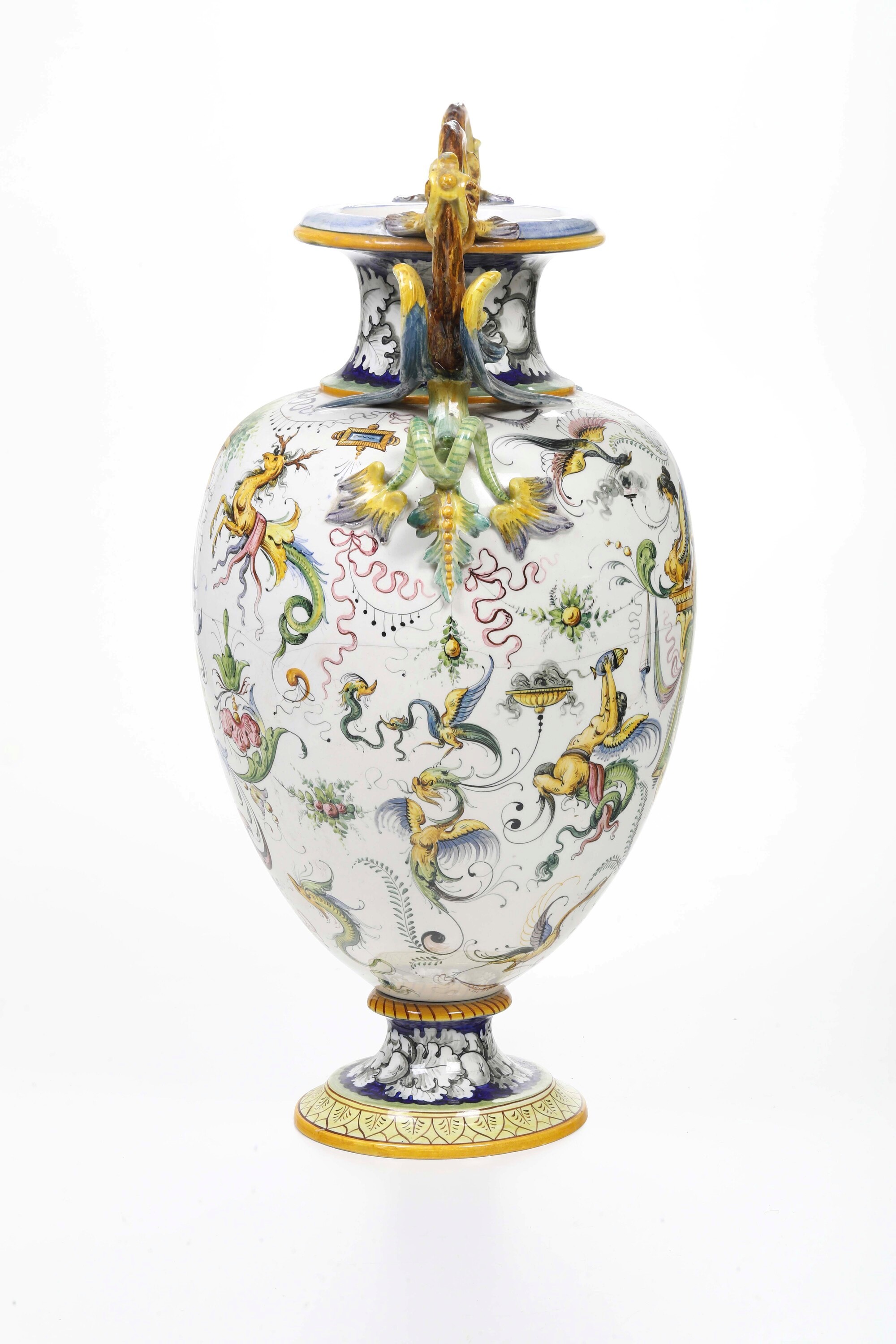 Manifattura La Colonnata (Sesto Fiorentino), Vaso in maiolica, verso il 1900