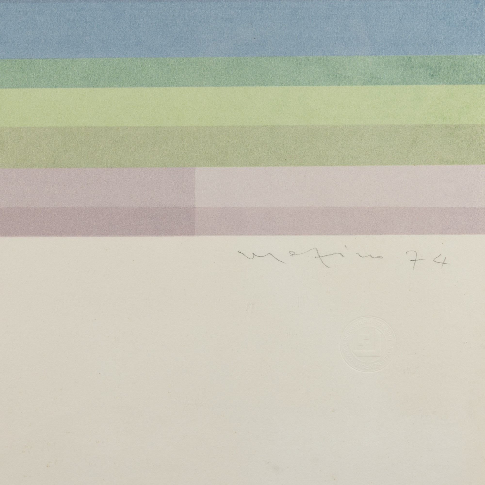 Vittorio Matino - Senza titolo, litografia, 1974