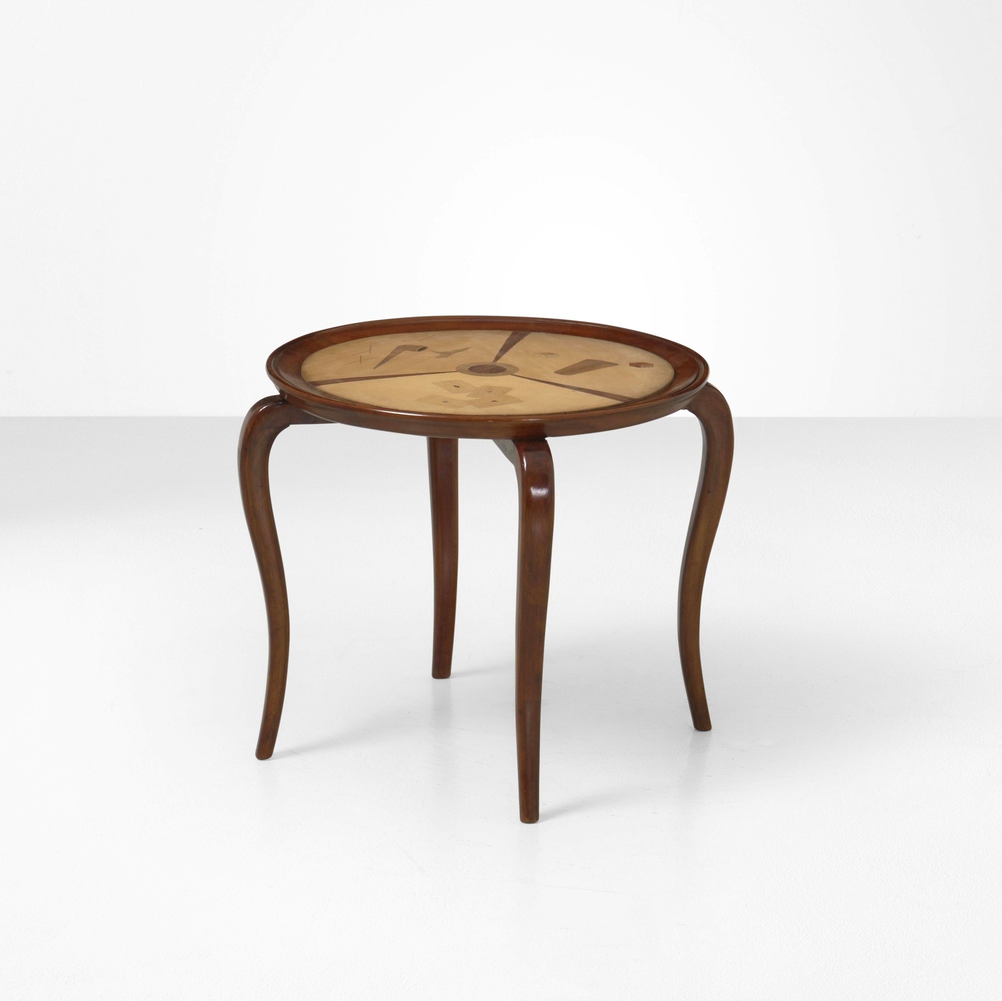 Paolo Buffa - Tavolino in legno con piano intarsiato