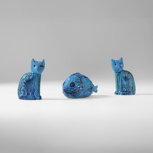 Tre sculture della serie Rimini Blu