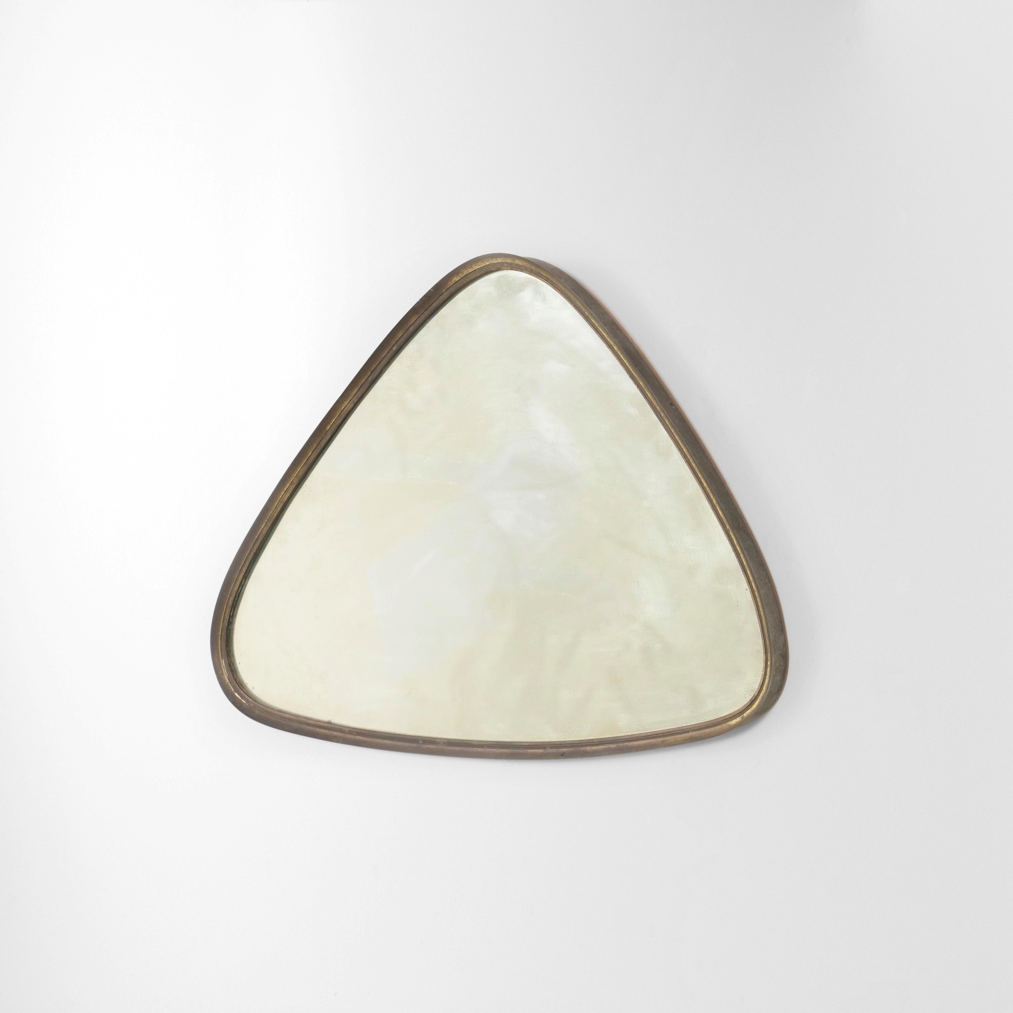 Prodotto in Italia (ca. 1960), Specchio da parete con cornice in ottone e cristallo specchiato