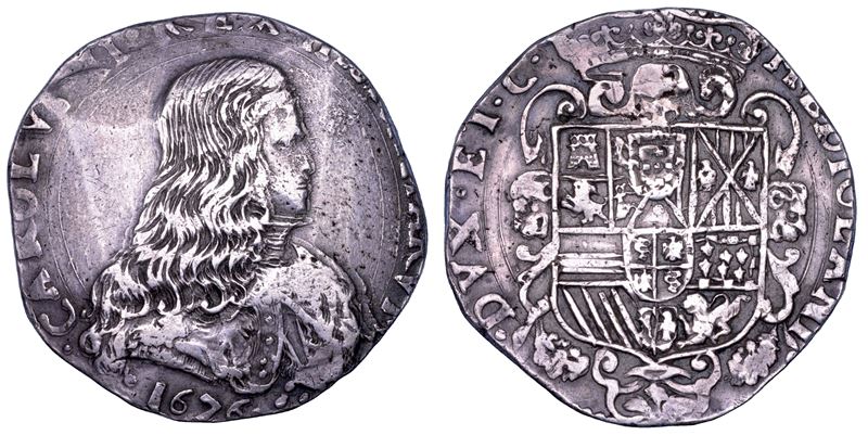 MILANO. CARLO II DI SPAGNA, 1665-1700. Filippo o Carlo 1676.
