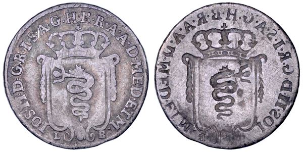 MILANO. GIUSEPPE II D'ASBURGO-LORENA, 1780-1790. 5 Soldi.