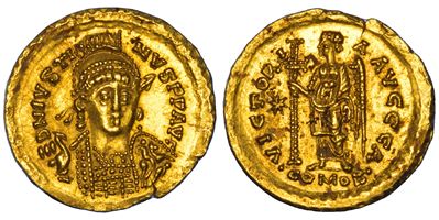 Ostrogoti, Giustino I, Solido, 526-527, Ravenna
