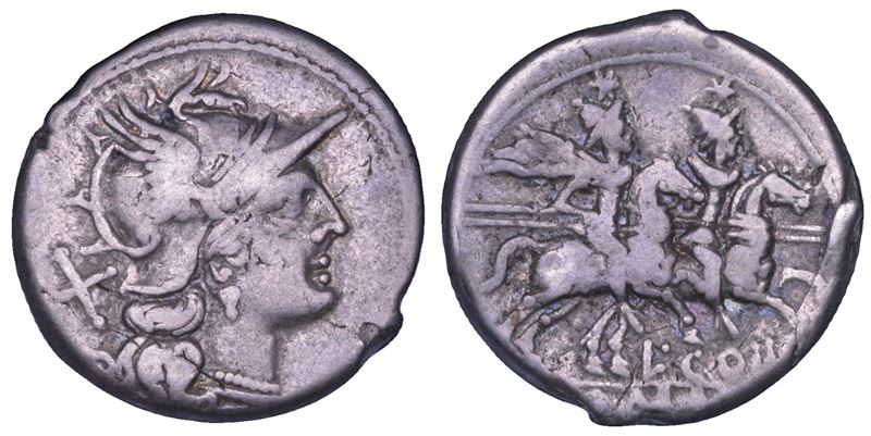 COELIA. L. Coelius. 189-180 a.C. Denario.