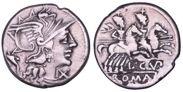 CUPIENNA. L. Cupiennus,  147 a.C. Denario.