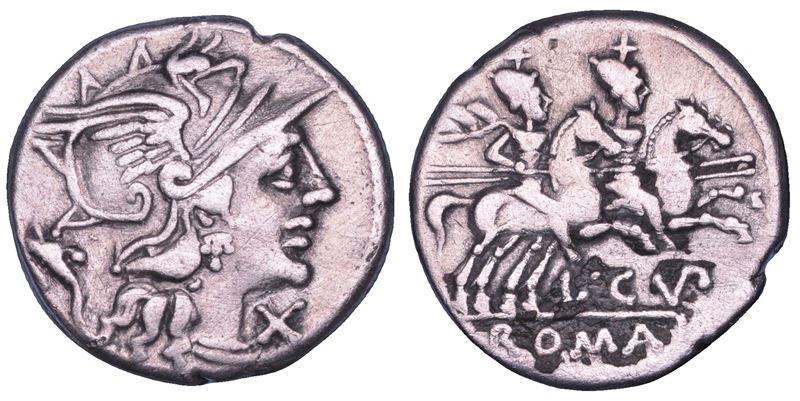 CUPIENNA. L. Cupiennus, 147 a.C. Denario.