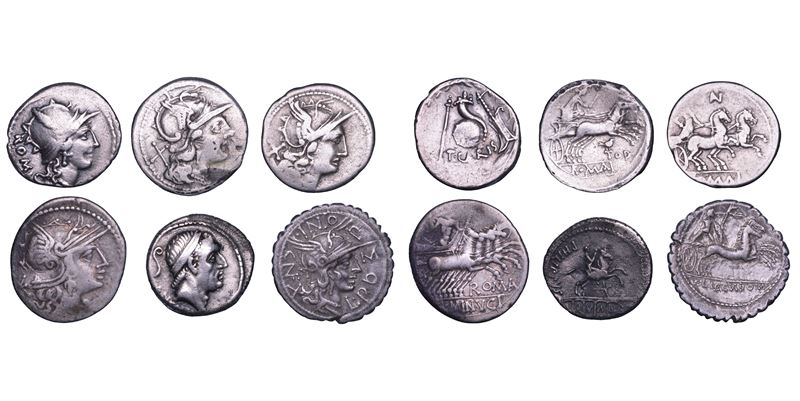 REPUBBLICA ROMANA. Lotto di sei monete.  - Auction Numismatics - Cambi Casa d'Aste