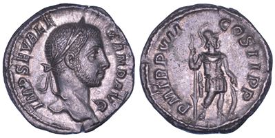 ALESSANDRO SEVERO, Denario, 222-235 d.C., Roma