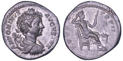 Caracalla, Denario, 198-217 d.C., Roma