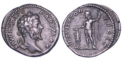 Settimio Severo, Denario del 200 d.C.