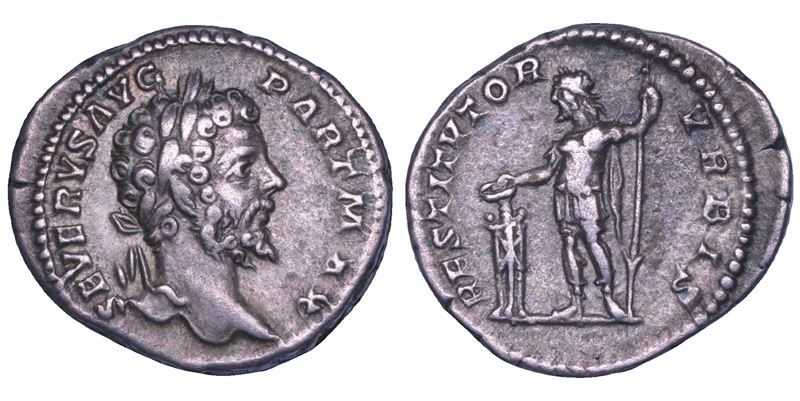 SETTIMIO SEVERO, 193-211. Denario, anni 200-201.  - Asta Numismatica - Cambi Casa d'Aste