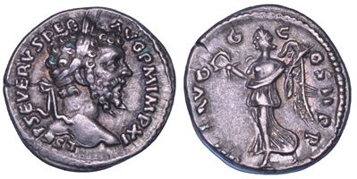 Settimio Severo, Denario commemorativo, 193-211 d.C., Laodicea ad Mare