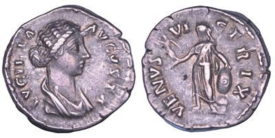 Lucilla (moglie di Lucio Vero), Denario, 164-169 d.C., Roma