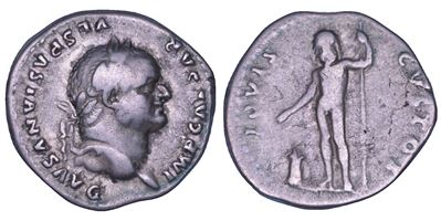 Vespasiano, Denario, 76 d.C., Roma