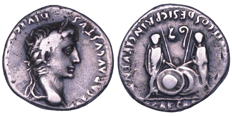 OTTAVIANO AUGUSTO, 27 a.C. - 14 d.C. Denario, anni 2-4 d.C. Lugdunum.  - Auction Numismatics - Cambi Casa d'Aste