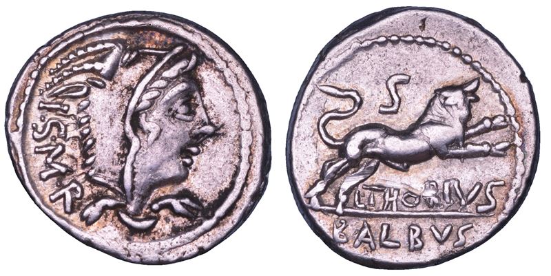 THORIA. L. Thorius Balbus, 105 a.C. Denario.  - Asta Numismatica - Cambi Casa d'Aste