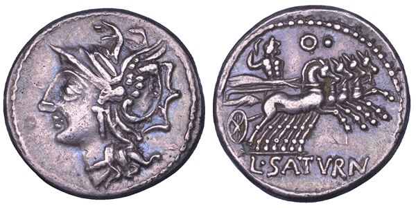 APPULEIA. Lucius Appuleius Saturninus, 104 a.C. Denario.