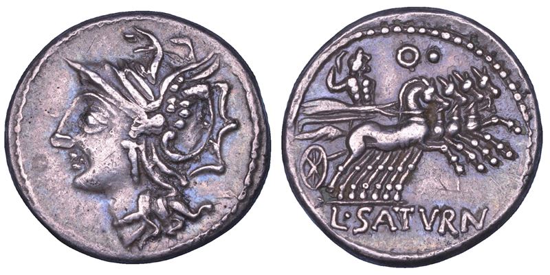 APPULEIA. Lucius Appuleius Saturninus, 104 a.C. Denario.