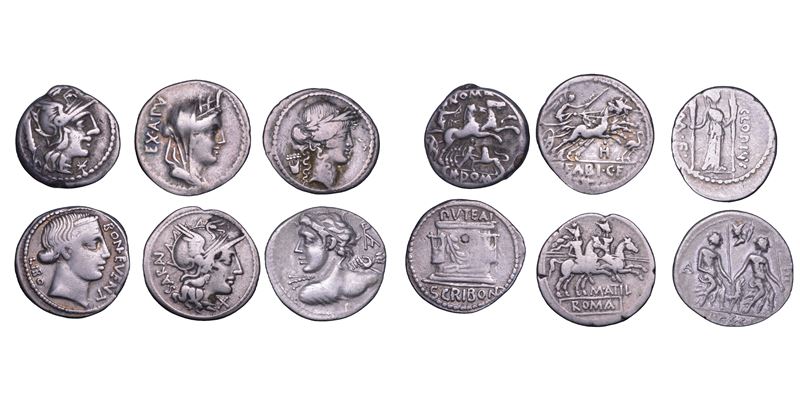 REPUBBLICA ROMANA. Lotto di sei monete.  - Auction Numismatics - Cambi Casa d'Aste