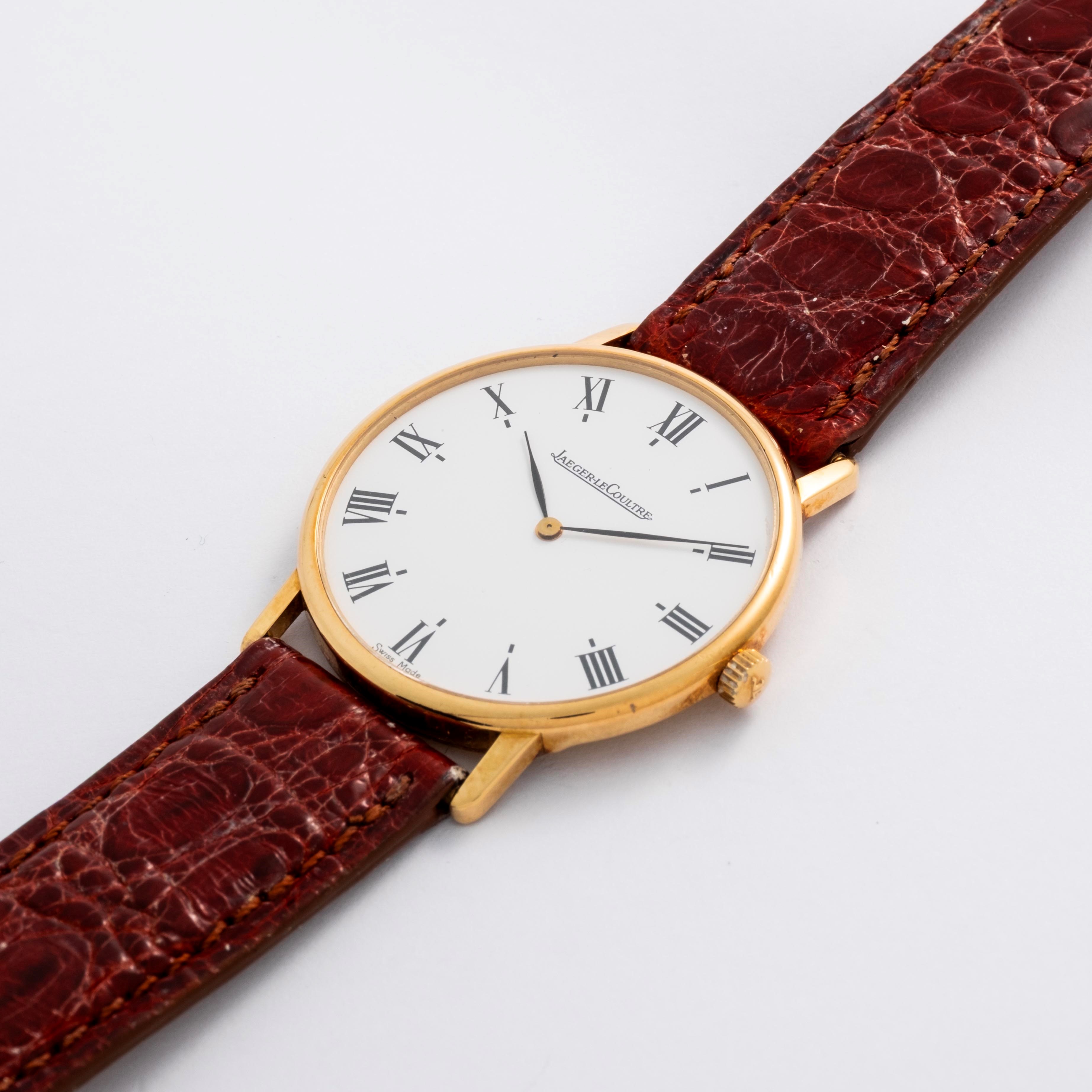 Jaeger-lecoultre - Solo tempo Ref. 111.1.09, oro giallo 18k, quadrante bianco con numeri romani